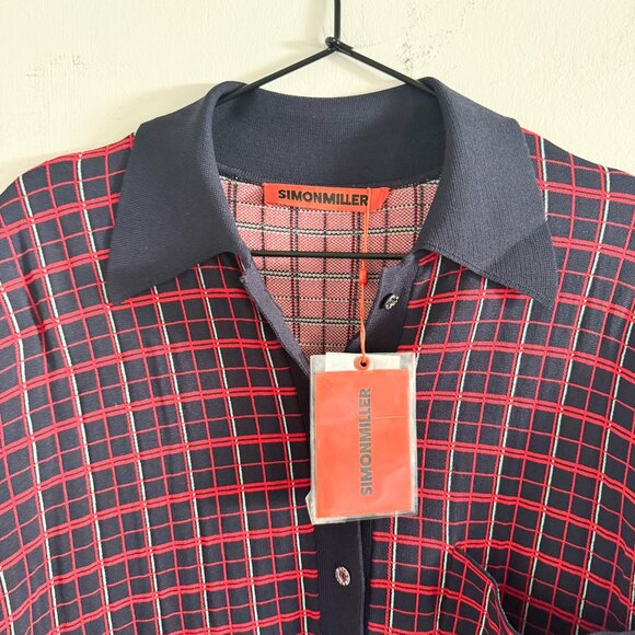 NWT Simon Miller Red Check Blaz Oversized Jacket S - Picture 4 of 6
